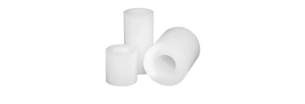 White Plastic Spacers for PCB Mounts 10mm